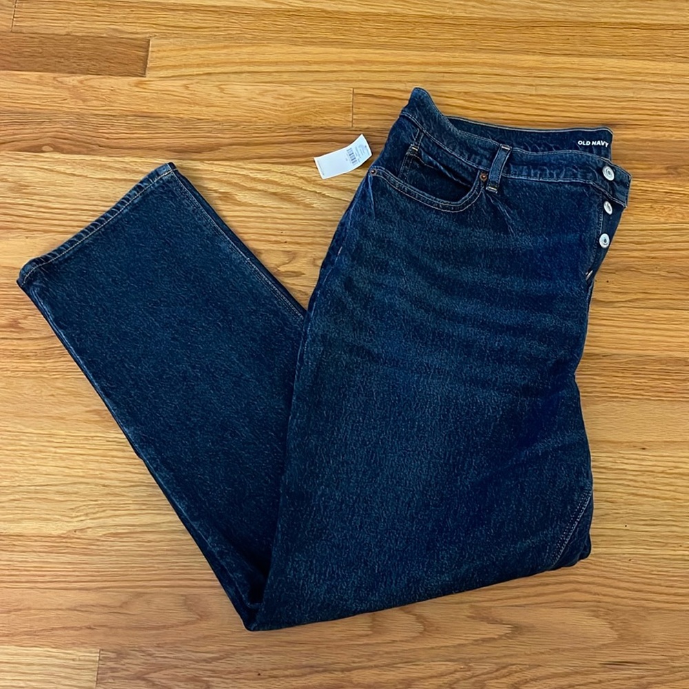 Old Navy High Rise Slouchy Straight Jeans